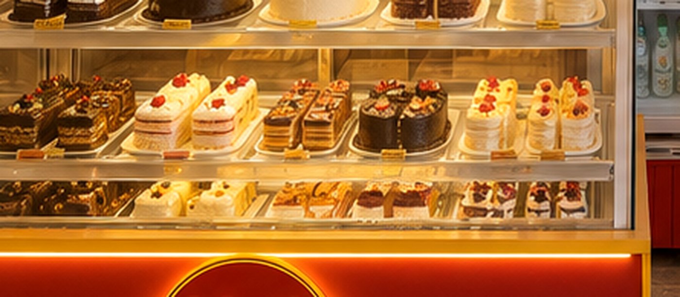 Assorted pastries and cake slices